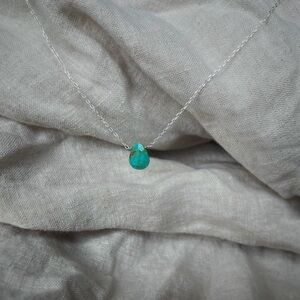 Reiki infused Sterling Silver Undyed Turquoise Necklace
